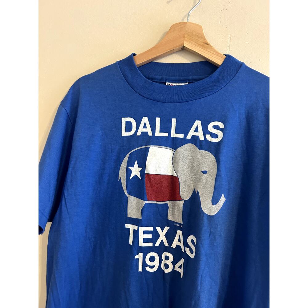 Vintage 1984 Republican National Convention Dallas Ronald Reagan T-shirt Large